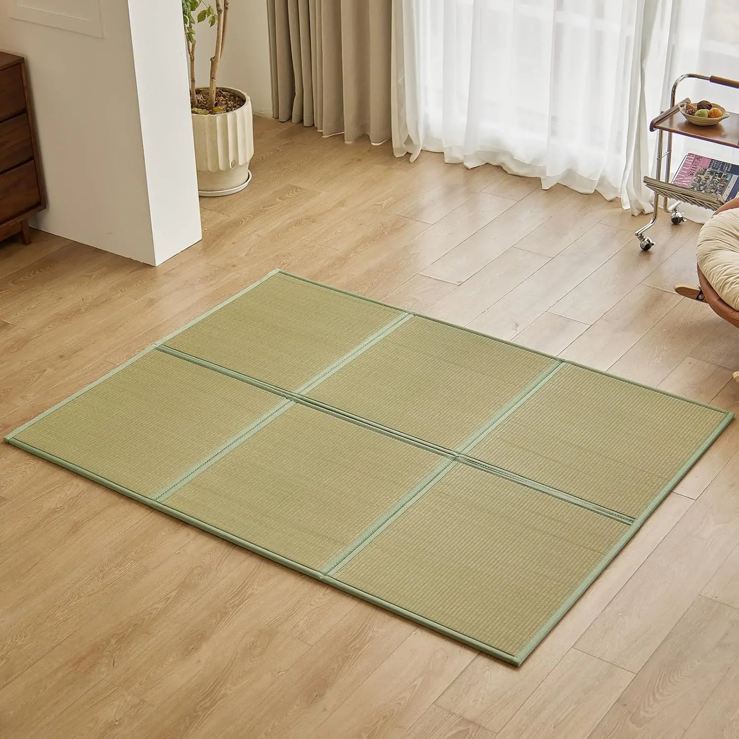 Tatami Mat Rush - Natürliche Rush-Gras-Bodenmatte, Queen-Größe, 79