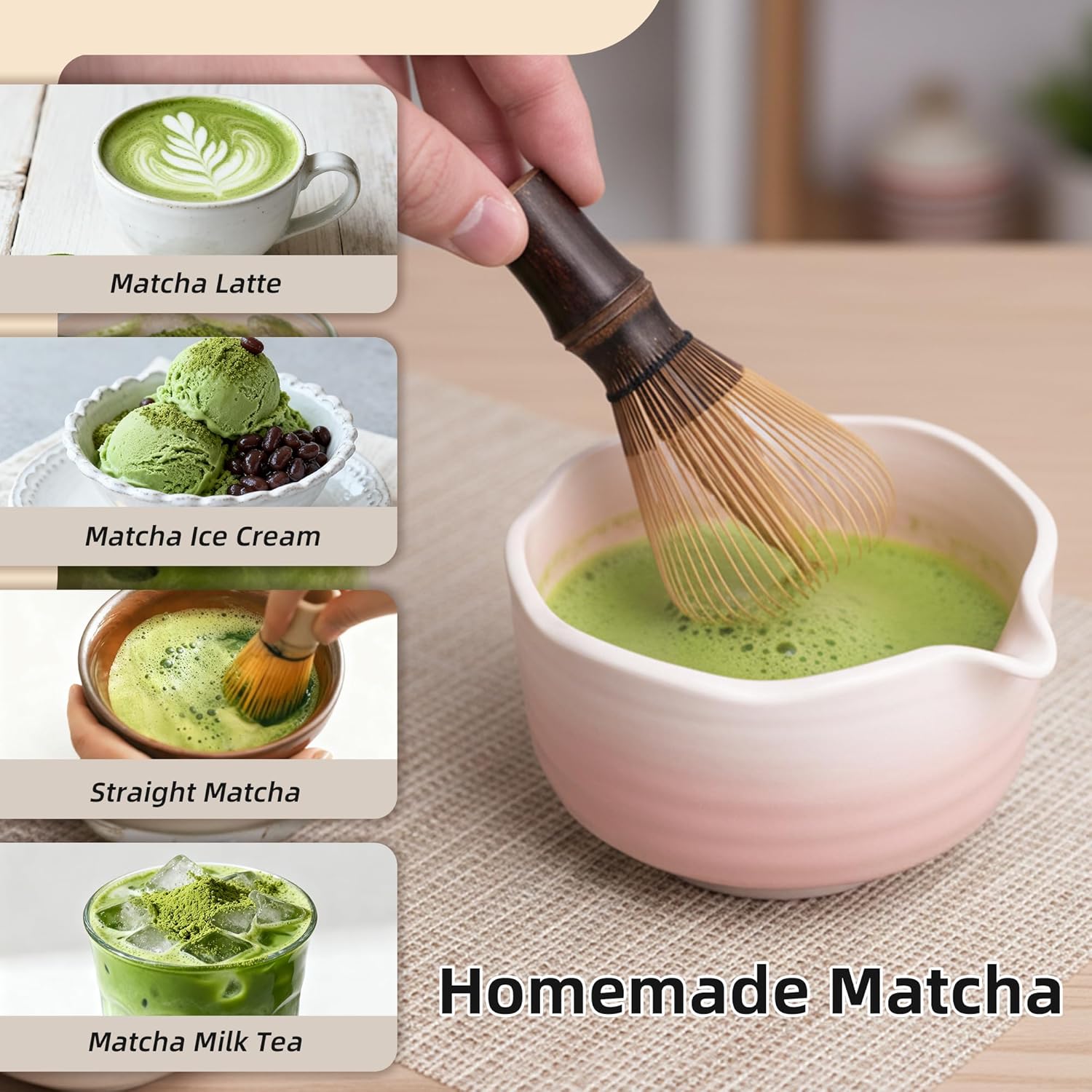 Bamboo Whisk Chasen - Shin Chasen handgefertigter Bambus-Matcha-Schneebesen, 100 %