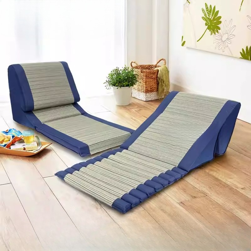Tatami Mat Rush - Mehrzweck-Tatami-Stuhl, faltbares Bodensofa mit Rush-Grasmatte, japanischer