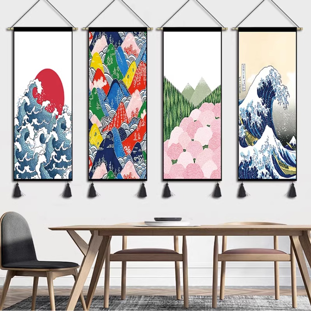 Japanese Living Lifestyle - Hängende Bilder im japanischen Stil, Wandteppiche,