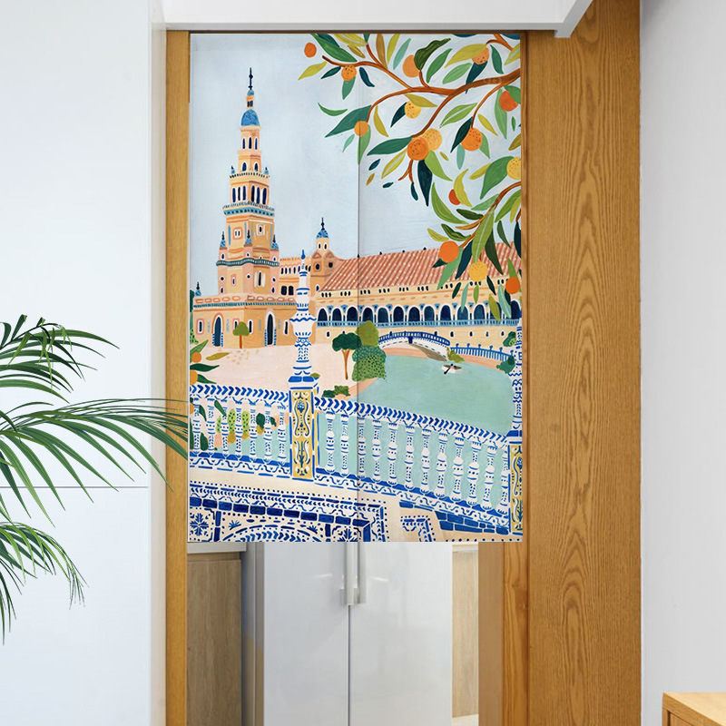 Nordic Ins Handgemalte Malerei – Noren Curtain Doorway Bewertung und Preis