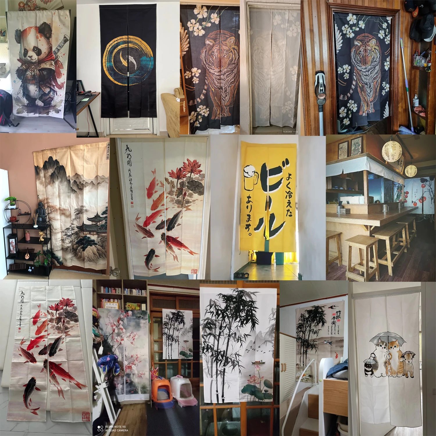 Japanischer Noren-Türvorhang,  – Noren Curtain Doorway Bewertung und Preis