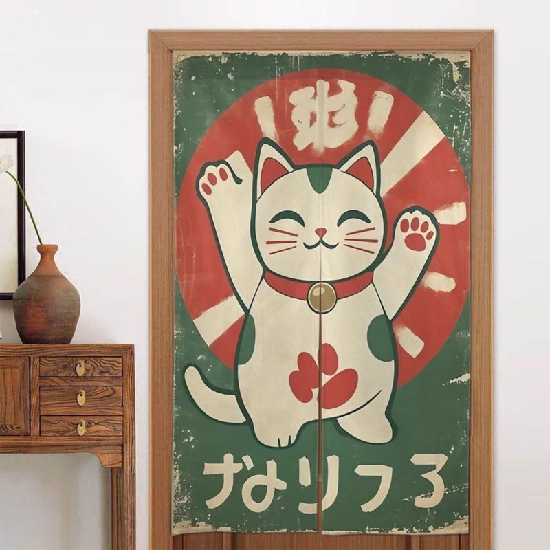 VIKAMA Retro Grüner Maneki Nek – Noren Curtain Doorway Bewertung und Preis