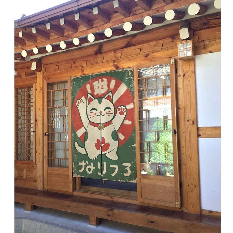 VIKAMA Retro Grüner Maneki Nek – Noren Curtain Doorway Bewertung und Preis