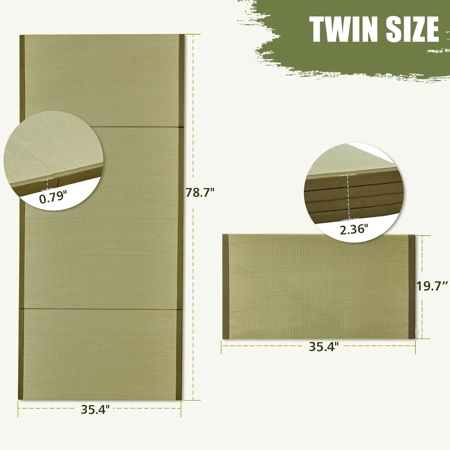 Japanische Tatami-Matte, Faltb – Tatami Mat Rush Bewertung und Preis