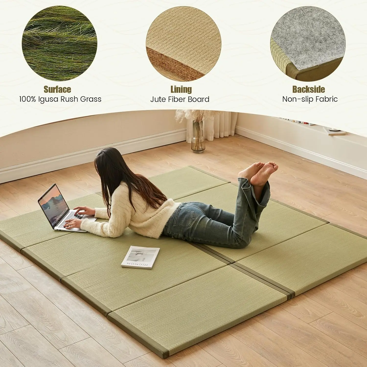 Japanische Tatami-Matte, Faltb – Tatami Mat Rush Bewertung und Preis