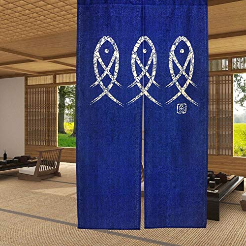Antiker Charakterfisch, japani – Noren Curtain Doorway Bewertung und Preis